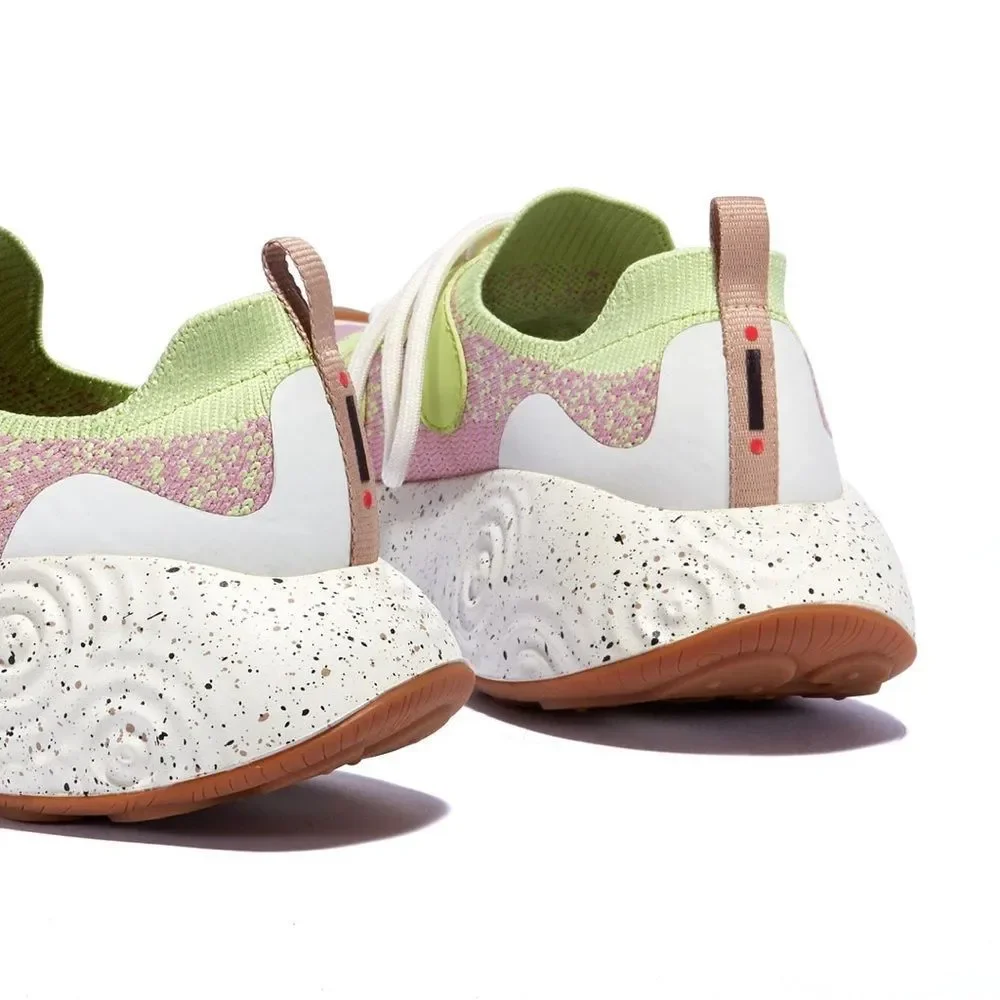 UIN Women's Platform Casual Comfortable Fashion Sneaker (Raspberry Matcha Brava)